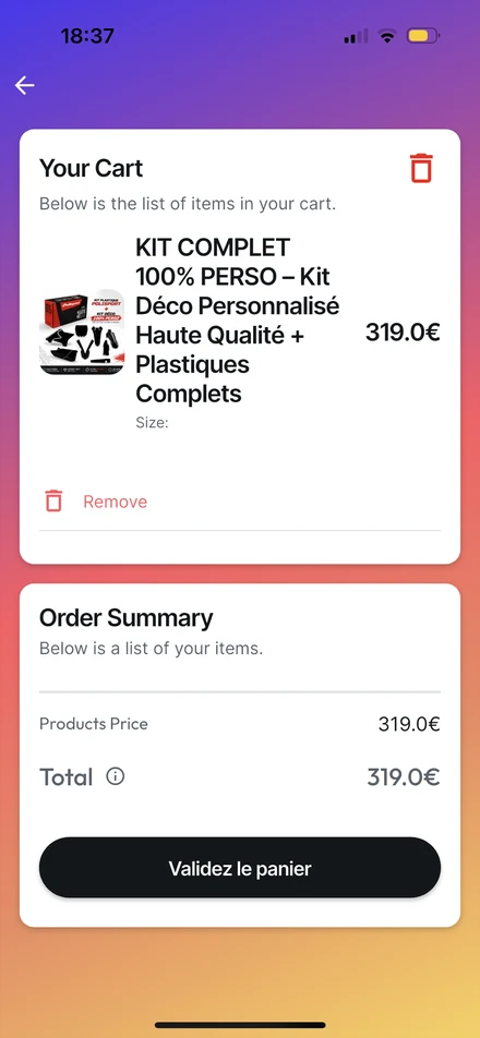 Panier de personnalisation BTB GRAPHIC