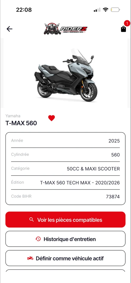 Fiche véhicule RIDERZ